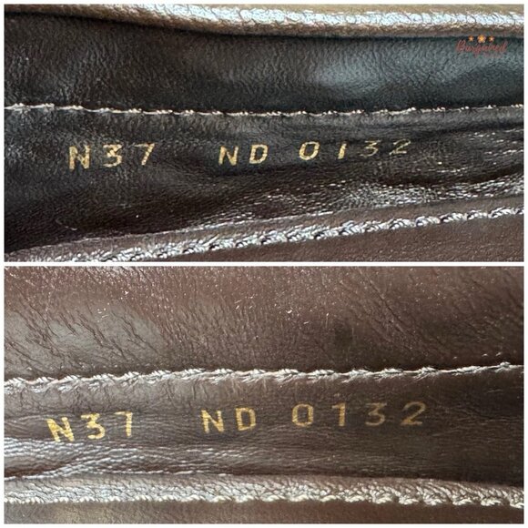 Auth Louis Vuitton Gloria Brown Monogram Leather Loafers EU N37 US 6 - Picture 6 of 12